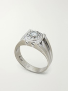 FOUNDWELL - Vintage 1980s 14-Karat White Gold Diamond Ring - Silver