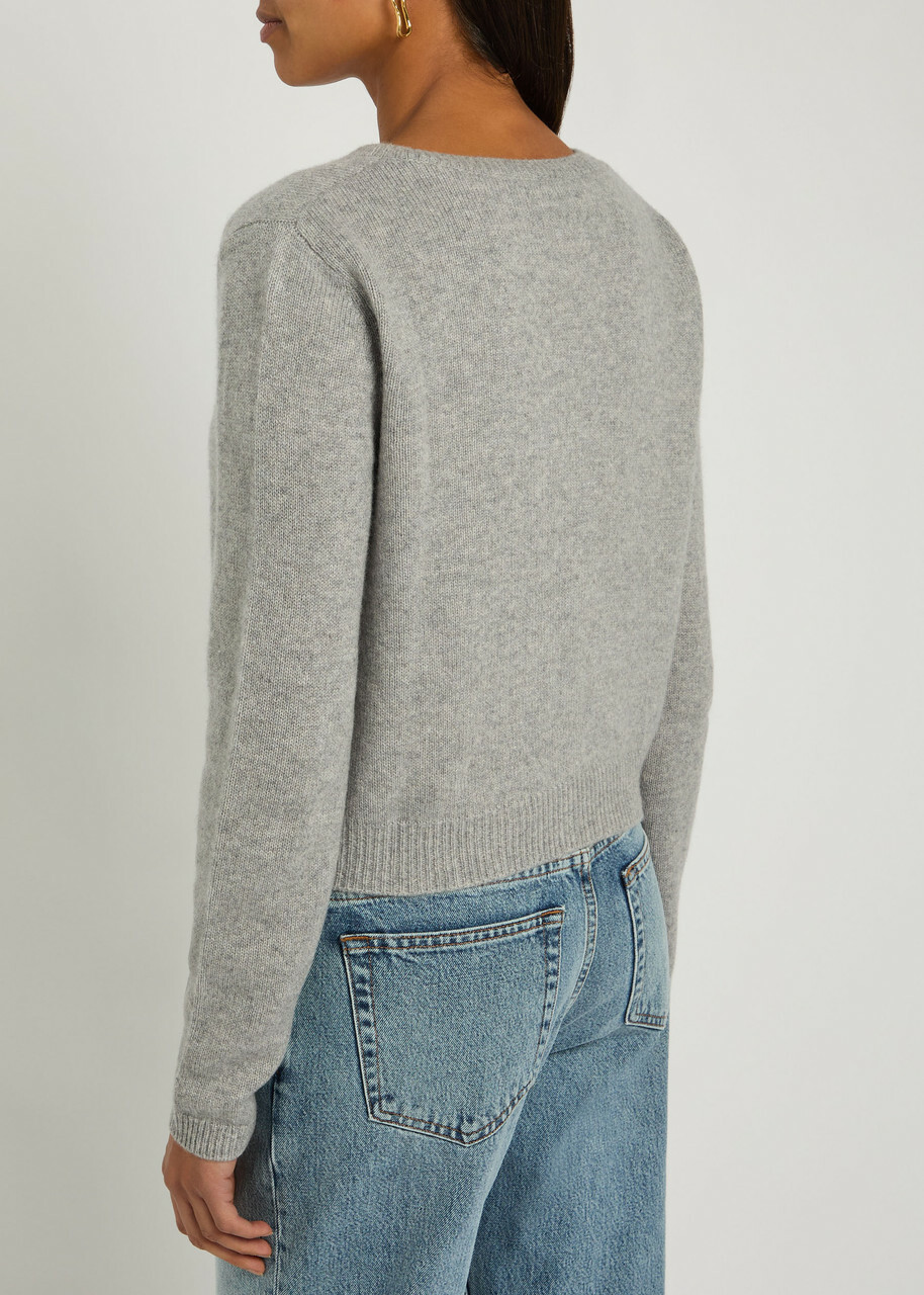Reformation Clara Cashmere Cardigan Grey
