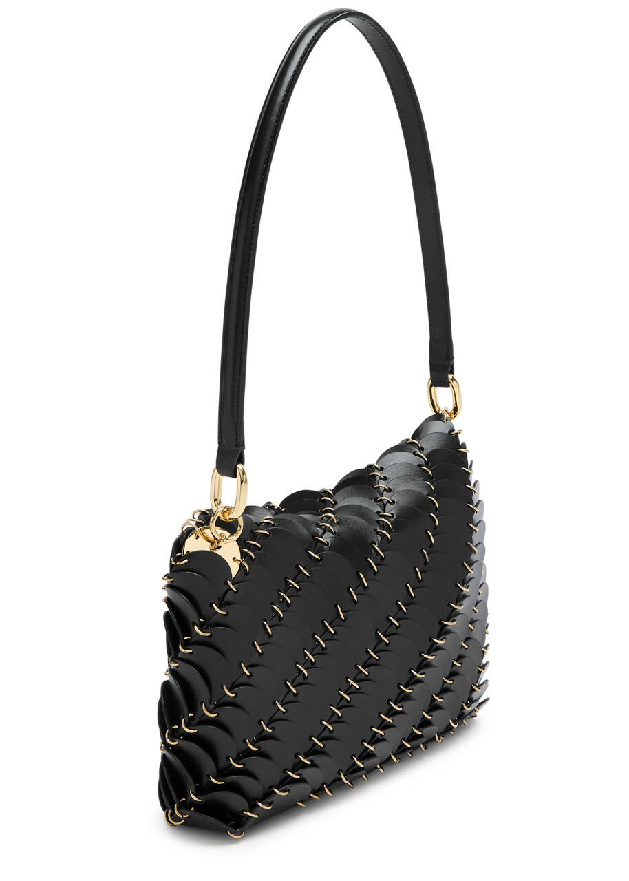 Rabanne Paco Disc Leather Shoulder bag - Black - One Size