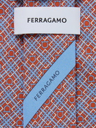 FERRAGAMO - 8cm Logo-Print Silk-Twill Tie