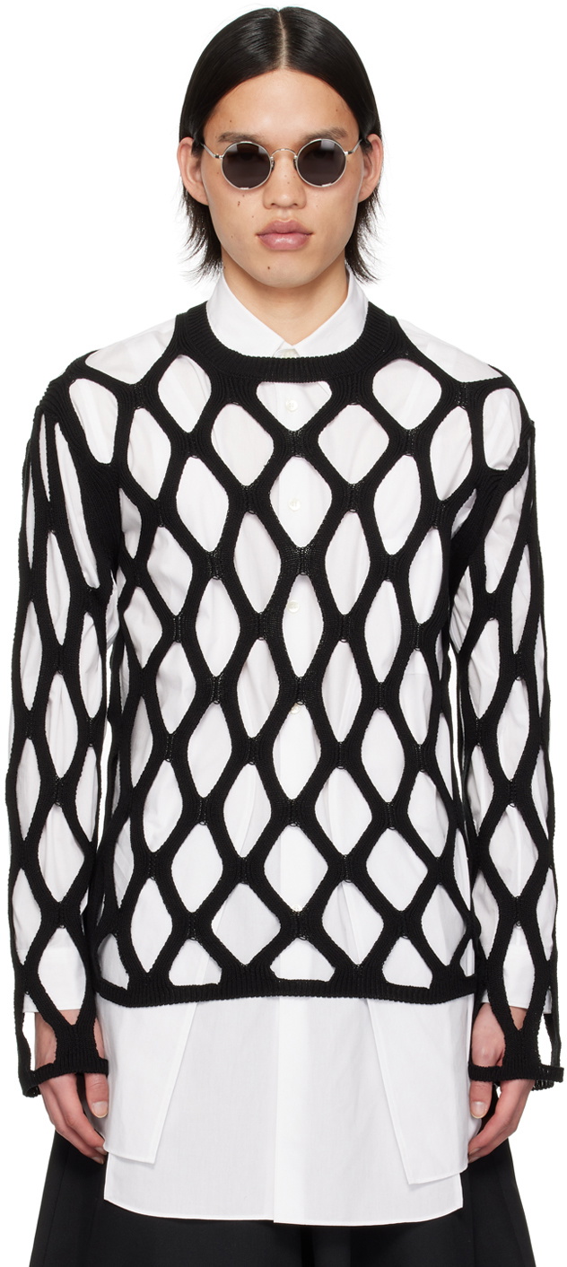 Black Comme des Garçons Black Cutout Sweater