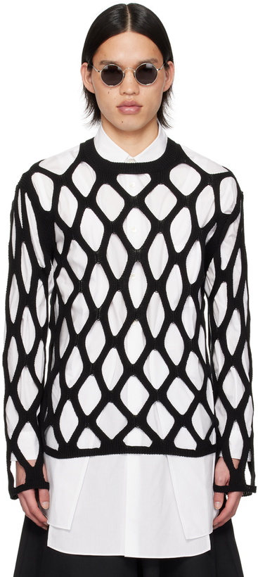 Photo: Black Comme des Garçons Black Cutout Sweater