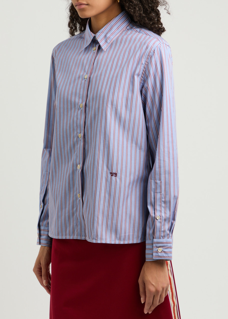 Wales Bonner Lotus Striped Cotton-poplin Shirt Multicoloured