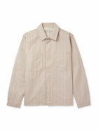 Frescobol Carioca - Fonted Herringbone Cotton Overshirt - Neutrals