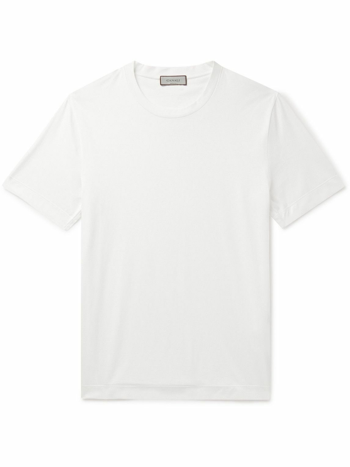 Canali - Cotton-Jersey T-Shirt - White Canali