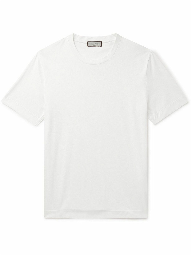 Photo: Canali - Cotton-Jersey T-Shirt - White