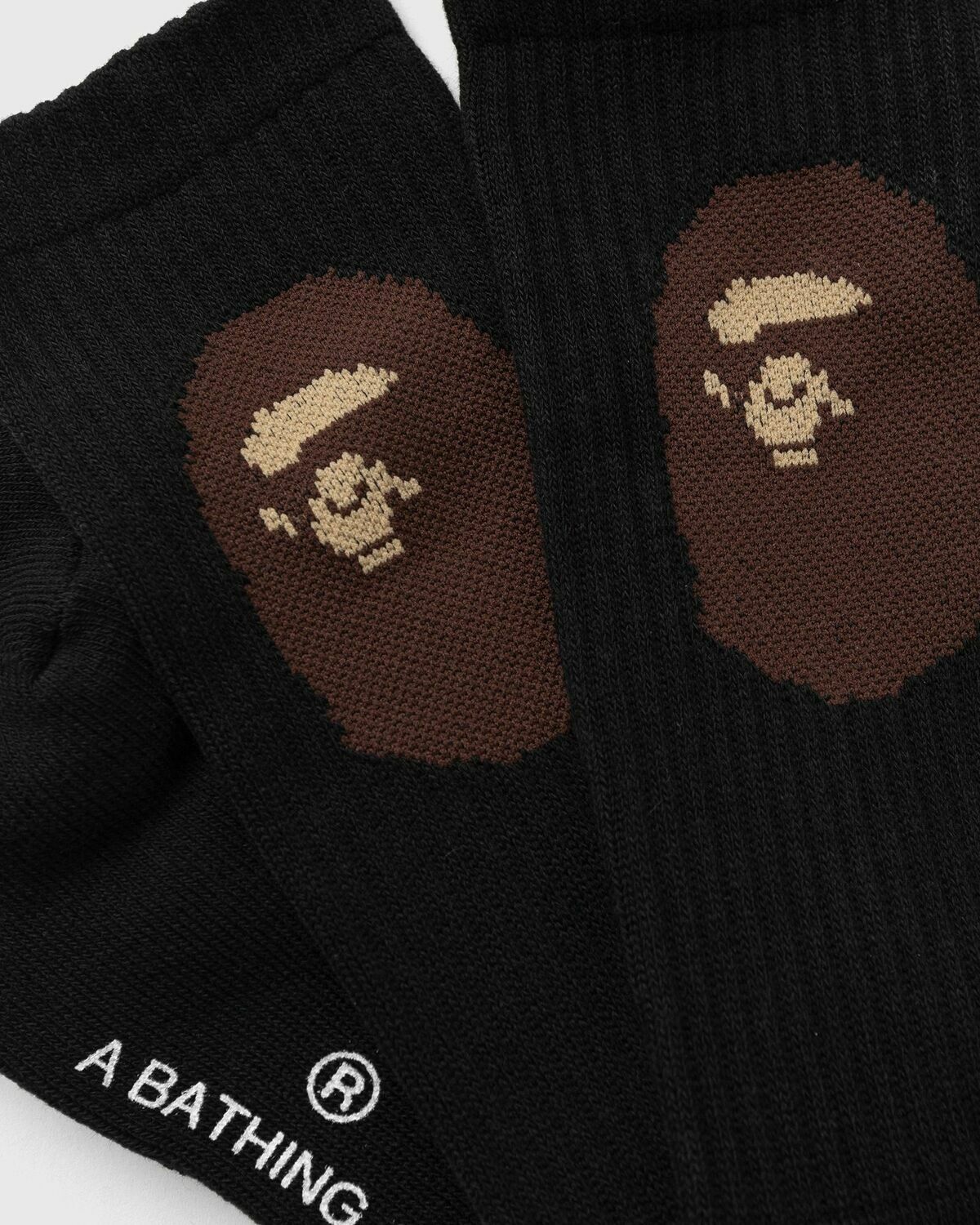 A Bathing Ape APE HEAD SOCKS Black Men