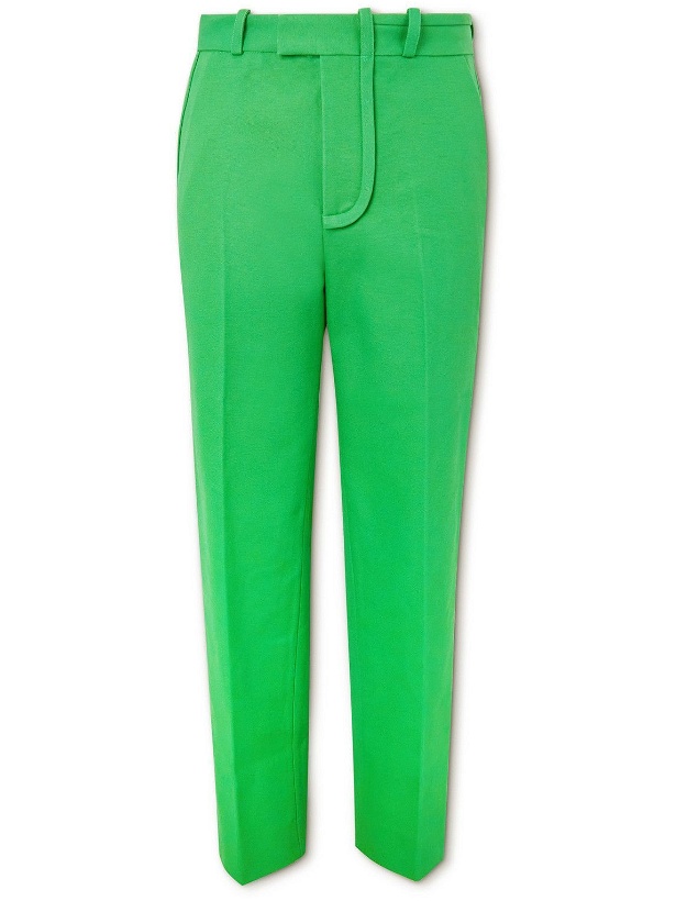 Photo: Jacquemus - Bacio Straight-Leg Pleated Cotton Suit Trousers - Green