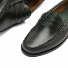 Bass Weejuns Women's Penny Loafer in Dark Green Leather