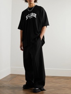 VETEMENTS - X-Large Logo-Embroidered Cotton-Jersey T-Shirt