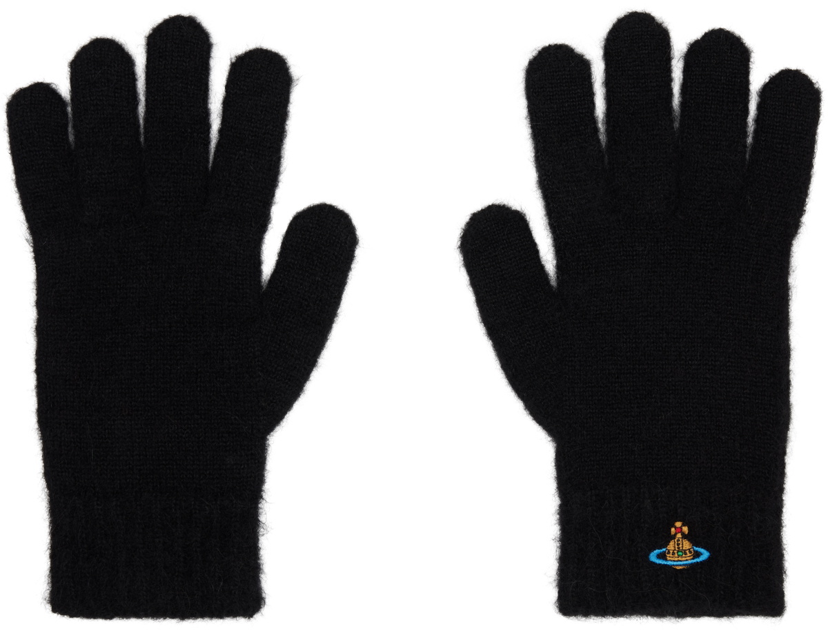 Vivienne Westwood Black Fluffy Gloves