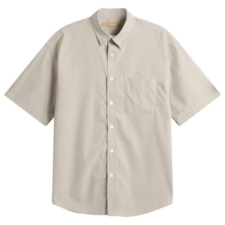 Photo: FrizmWORKS Men's OG Poplin Short Sleeve Shirt in Gray