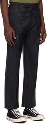 Palmes Black Pinstripe Trousers