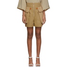 Loewe Beige Gabardine Cargo Shorts