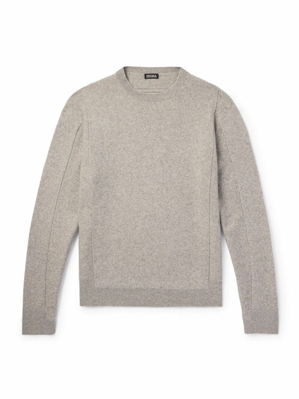 Photo: Zegna - Wool and Cashmere-Blend Sweater - Gray