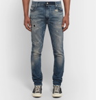 RtA - Skinny-Fit Distressed Denim Jeans - Mid denim