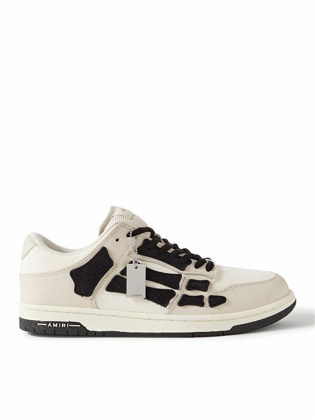 Photo: AMIRI - Skel Top Colour-Block Leather and Suede Sneakers - Neutrals