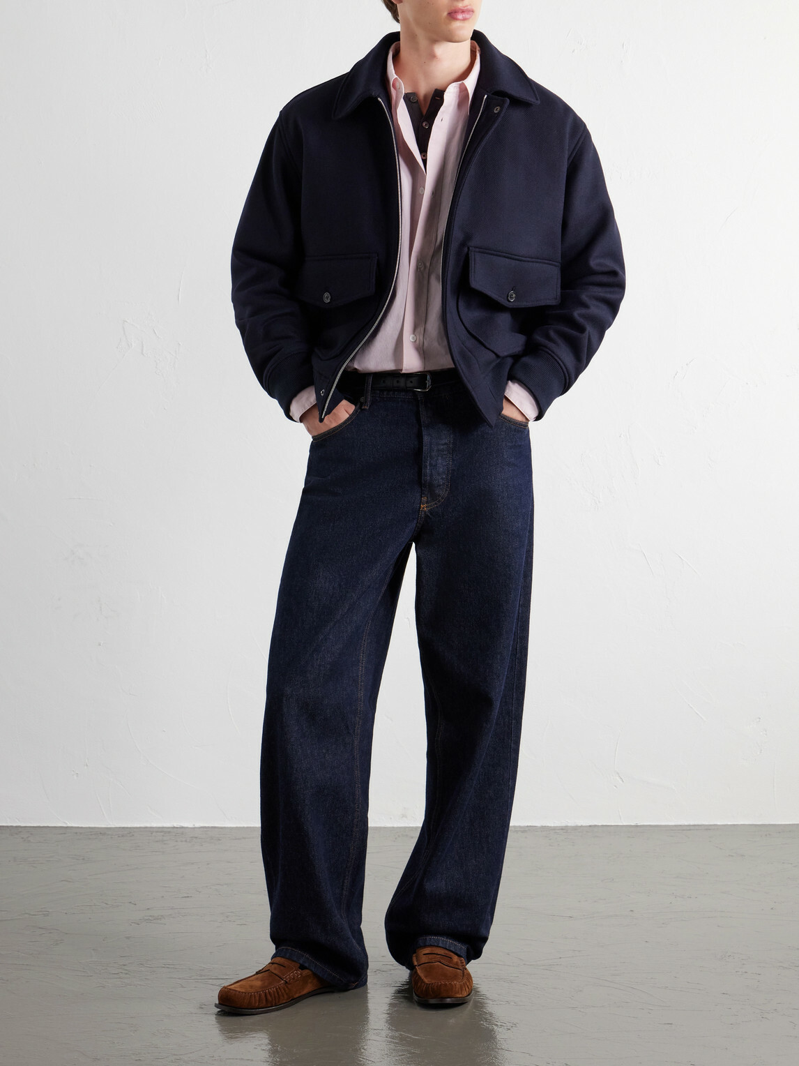 A.P.C. - Charlie Wool-Blend Twill Blouson Jacket - Blue