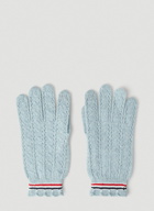 Touchscreen Pointelle Gloves in Blue