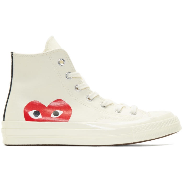 Photo: Comme des Garçons Off-White Converse Edition Chuck Taylor All-Star 70 High-Top Sneakers