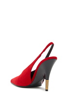 Khaite Bella 100 18kt Gold-plated Suede Slingback Pumps