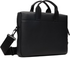 Hugo Black Stacked Logo Briefcase