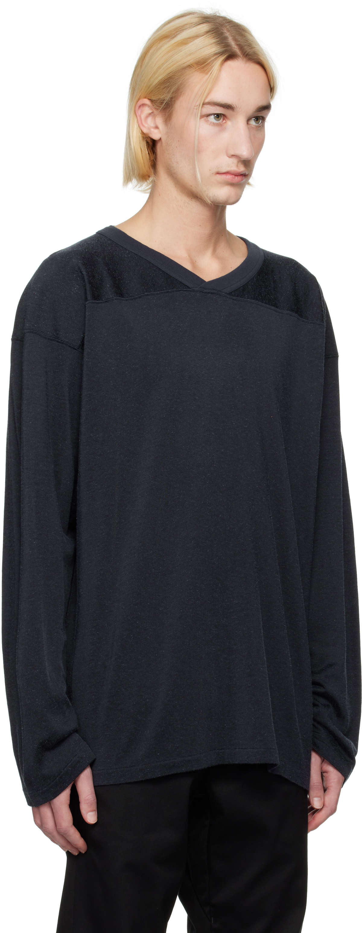 nanamica Navy Midshipman Athletic L/S Jersey T-shirt Nanamica