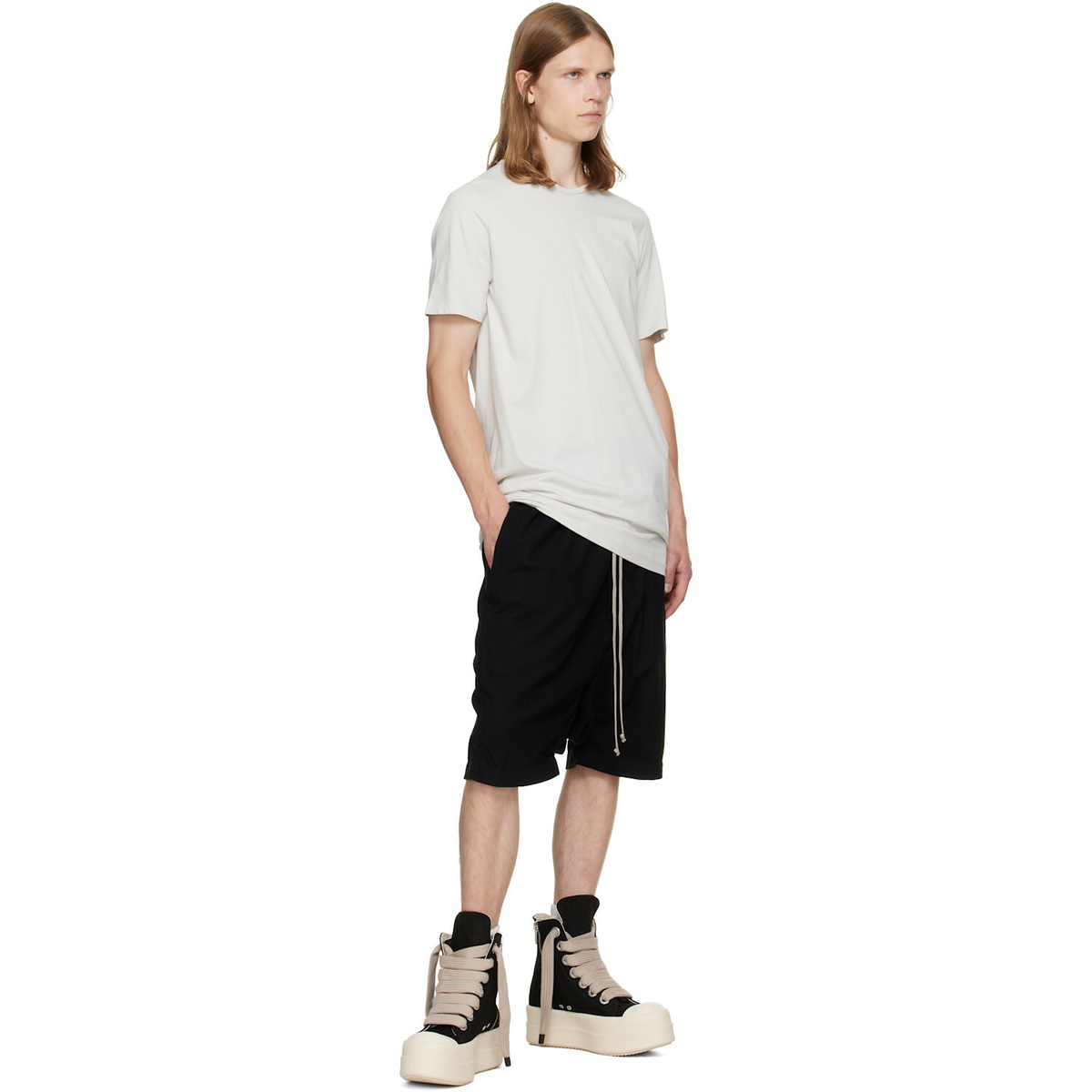 Rick Owens DRKSHDW Black Tower Drawstring Pods Shorts