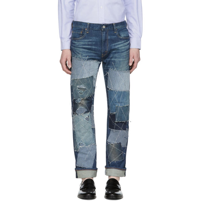 Photo: Junya Watanabe Indigo Levis Edition Patch Jeans 