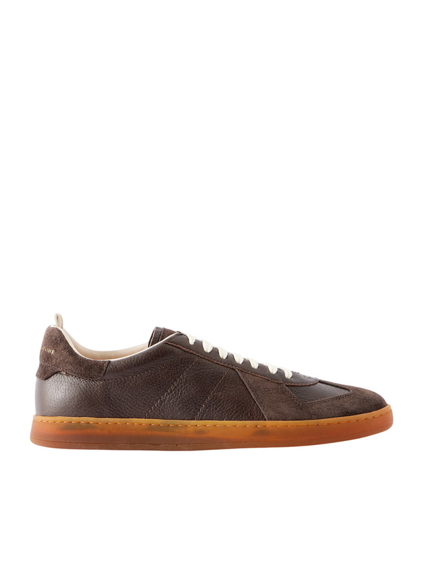 Photo: Officine Creative - Militia 002 Suede-Trimmed Leather Sneakers - Brown