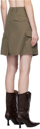 Our Legacy Khaki Iridescent Midi Skirt