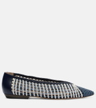 Veronica Beard Bancroft woven leather ballet flats