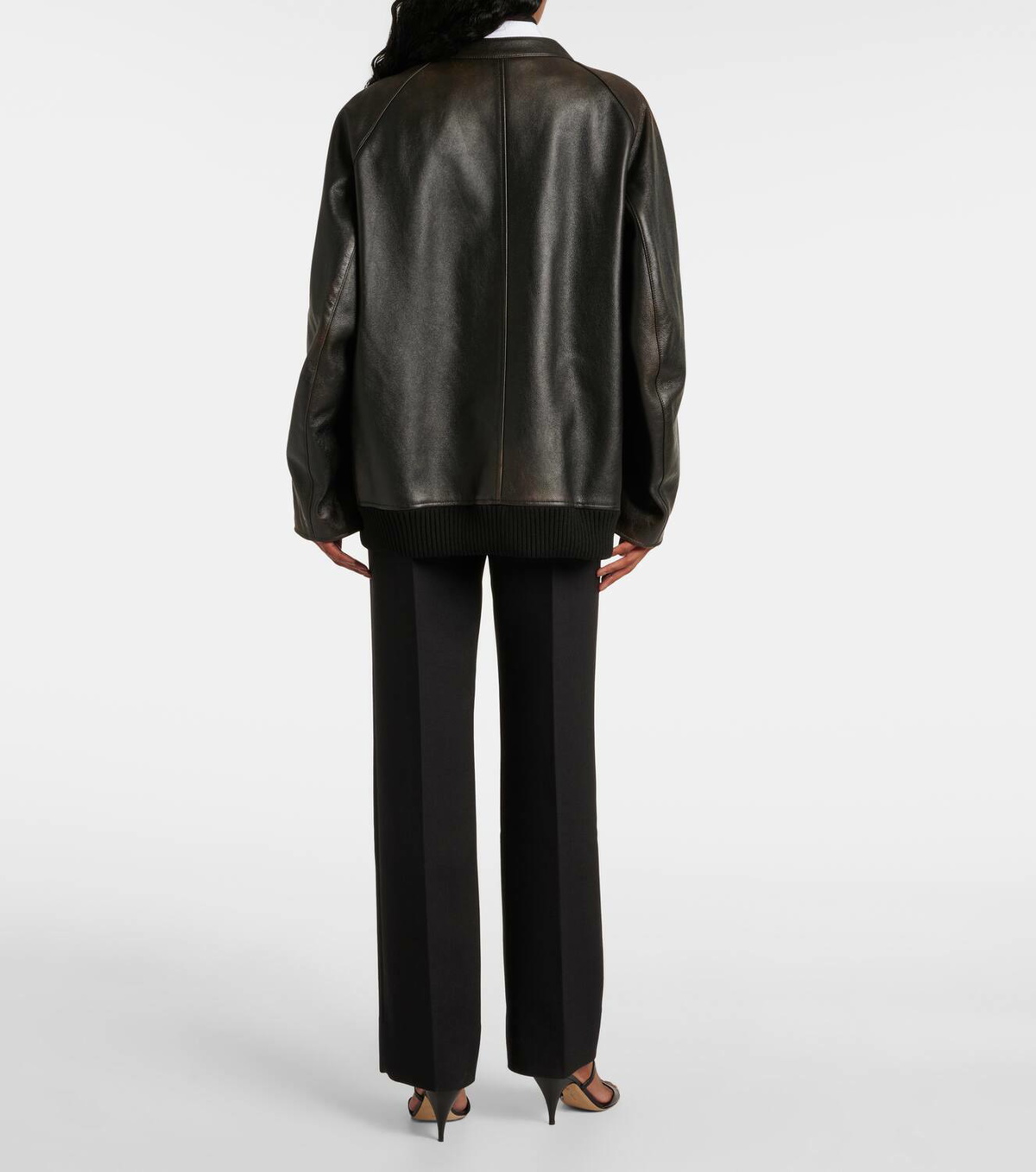 The Row Kengia leather jacket
