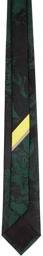 Dries Van Noten Black & Green Fairytale Tie