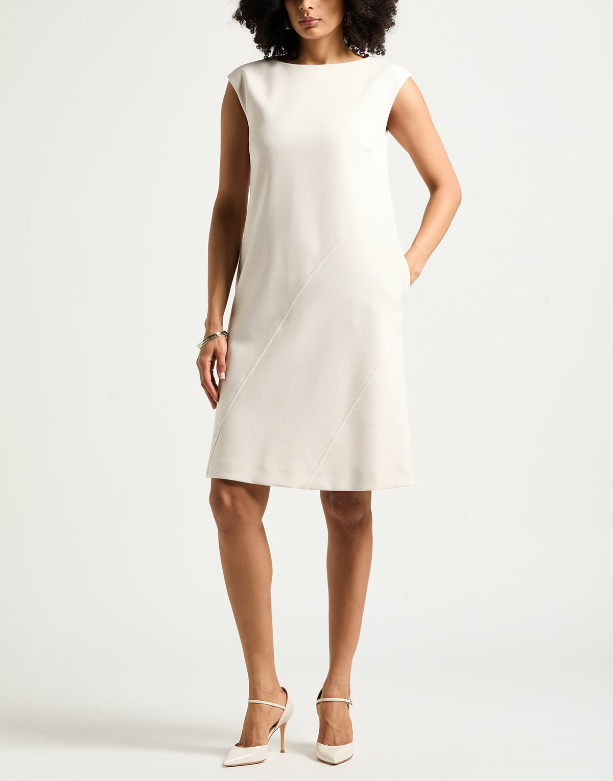 Peserico Womens Midi dress in Beige