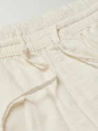 Onia - Straight-Leg Linen-Blend Drawstring Cargo Shorts - White
