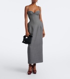 Aquazzura Bow Tie Mini tweed top-handle bag