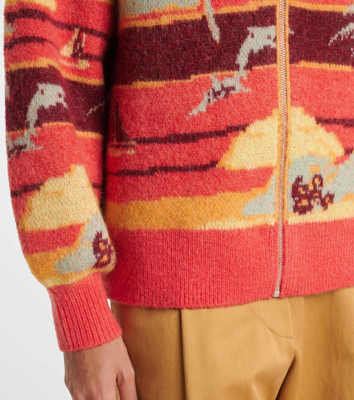 Alémais Palm Island jacquard cardigan