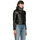 Saint Laurent Black Leather Classic Motorcycle Jacket