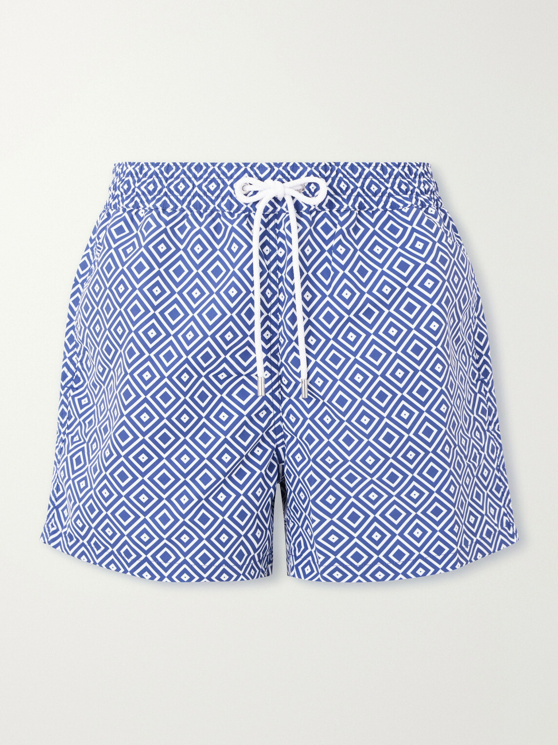 Frescobol Carioca - Rio Straight-Leg Mid-Length Recycled Swim Shorts - Blue