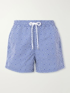 Frescobol Carioca - Rio Straight-Leg Mid-Length Recycled Swim Shorts - Blue