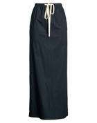 Plan C Womens Maxi skirt in Midnight blue