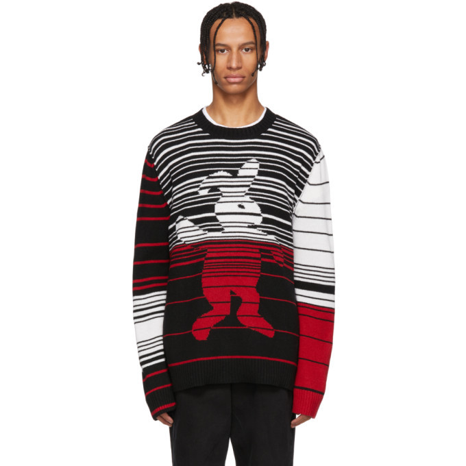 Marni Dance Bunny Black and Multicolor Striped Bunny Sweater Marni