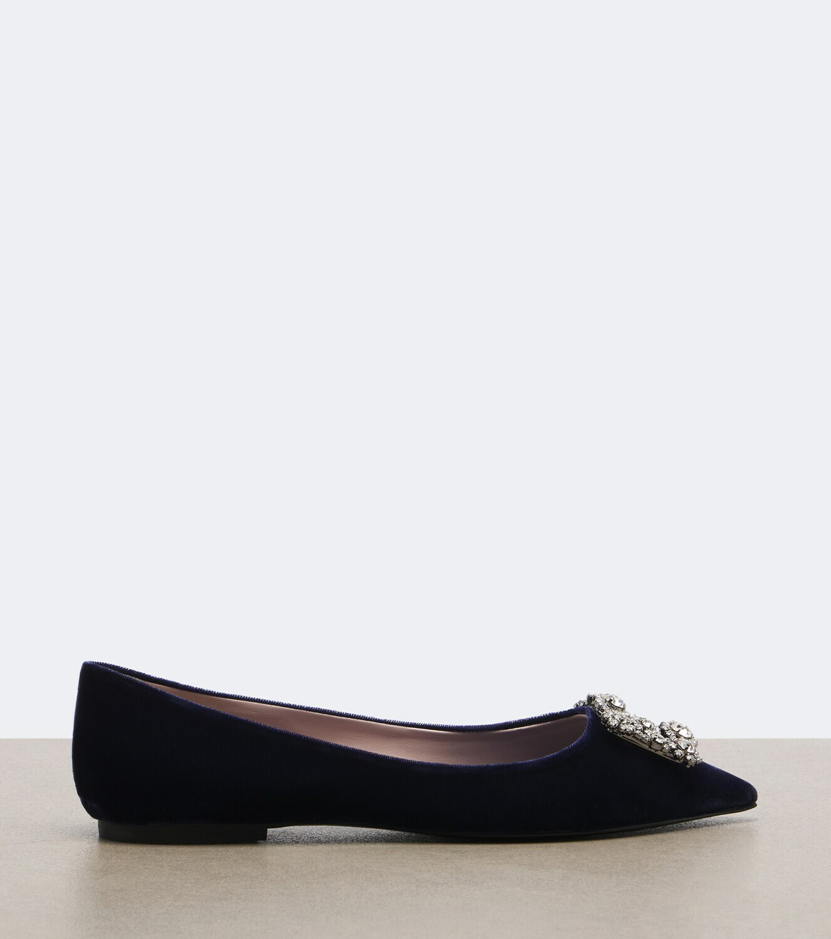 Roger Vivier Flower Strass velvet ballet flats
