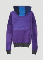 Monochromatic Deconstructed Panelling Hooded Sweatshirt in Purple