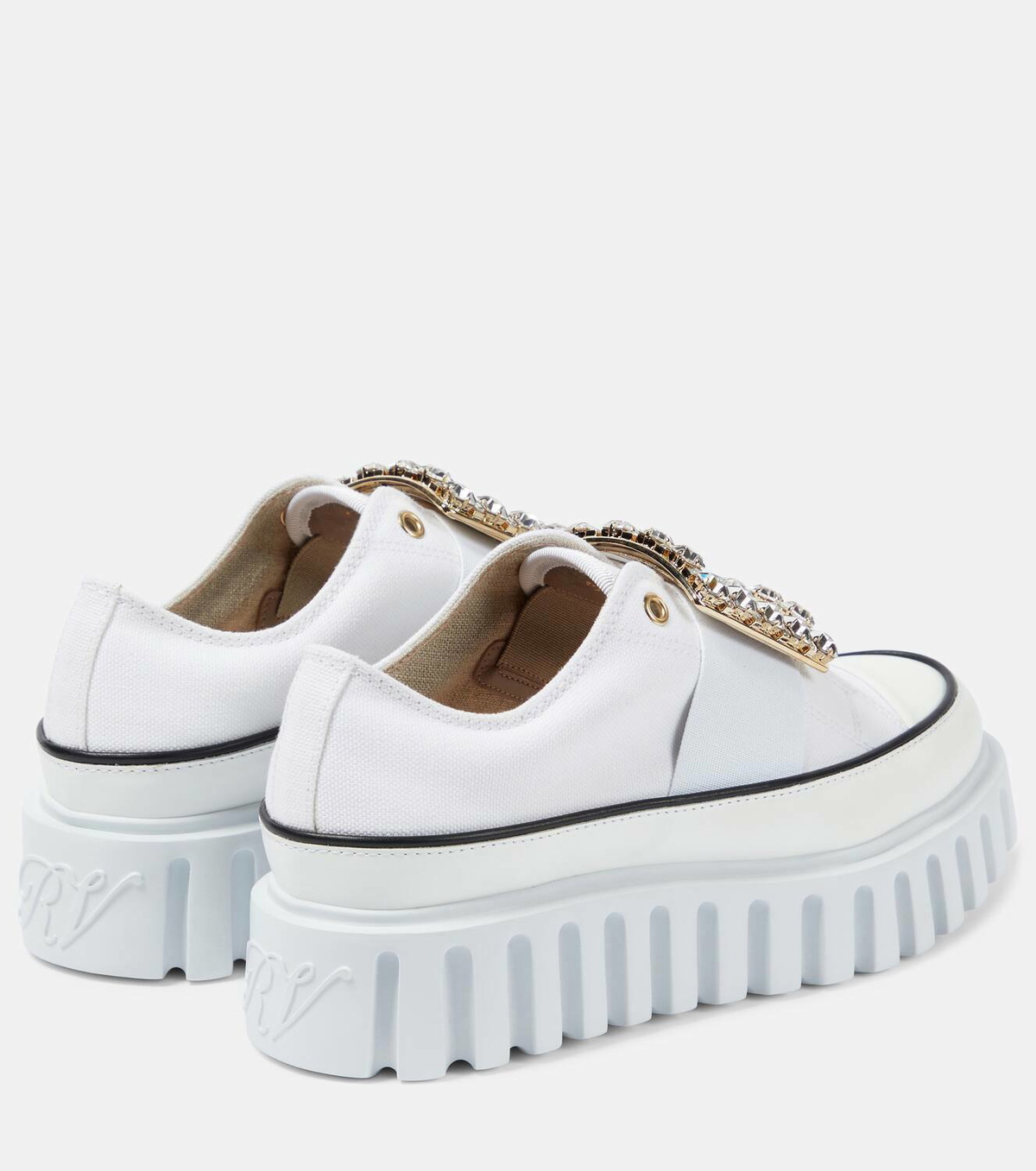 Roger Vivier Viv' Go-Thick canvas platform sneakers Roger Vivier