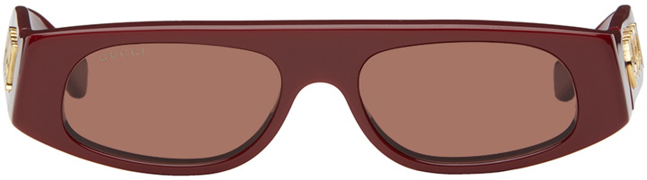 Photo: Gucci Burgundy Geometric Sunglasses