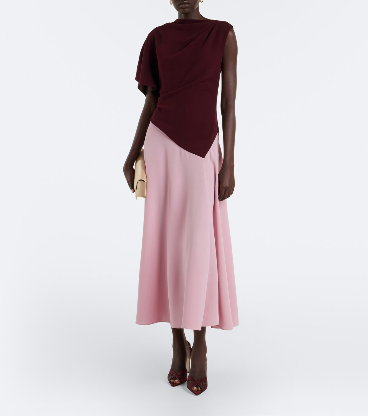 Roksanda Oryn draped asymmetric crêpe midi dress