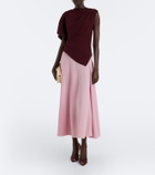 Roksanda Oryn draped asymmetric crêpe midi dress
