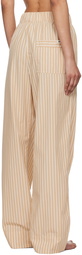 Tekla Beige Drawstring Pyjama Pants